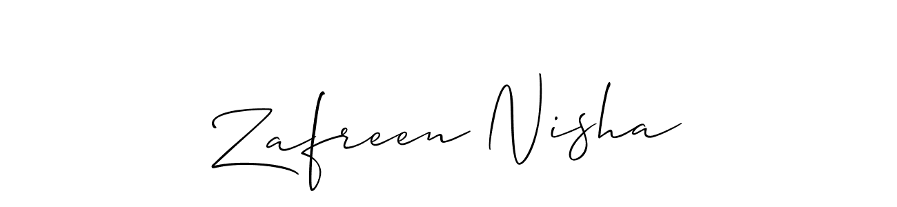 Design your own signature with our free online signature maker. With this signature software, you can create a handwritten (Allison_Script) signature for name Zafreen Nisha. Zafreen Nisha signature style 2 images and pictures png