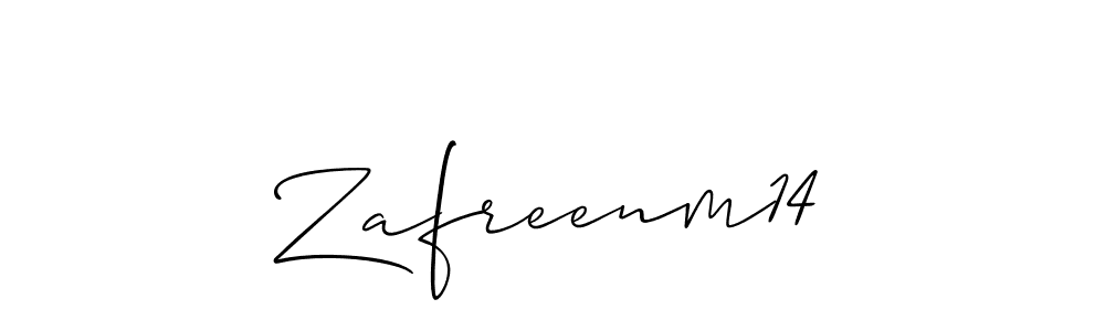 Design your own signature with our free online signature maker. With this signature software, you can create a handwritten (Allison_Script) signature for name Zafreenm14. Zafreenm14 signature style 2 images and pictures png