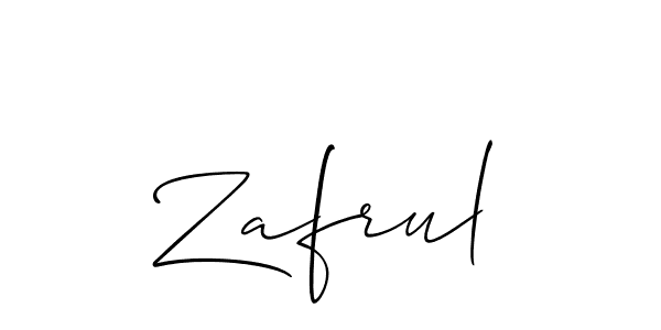 if you are searching for the best signature style for your name Zafrul. so please give up your signature search. here we have designed multiple signature styles  using Allison_Script. Zafrul signature style 2 images and pictures png