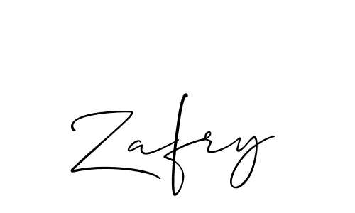 Design your own signature with our free online signature maker. With this signature software, you can create a handwritten (Allison_Script) signature for name Zafry. Zafry signature style 2 images and pictures png