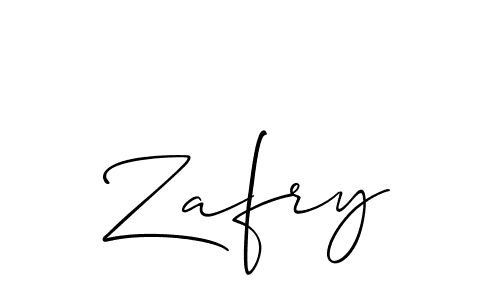 Design your own signature with our free online signature maker. With this signature software, you can create a handwritten (Allison_Script) signature for name Zafry. Zafry signature style 2 images and pictures png