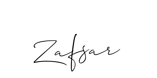 Create a beautiful signature design for name Zafsar. With this signature (Allison_Script) fonts, you can make a handwritten signature for free. Zafsar signature style 2 images and pictures png