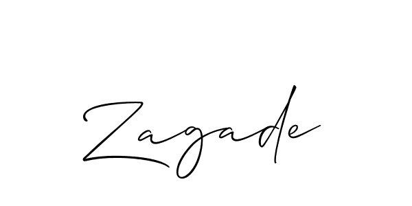 Zagade stylish signature style. Best Handwritten Sign (Allison_Script) for my name. Handwritten Signature Collection Ideas for my name Zagade. Zagade signature style 2 images and pictures png