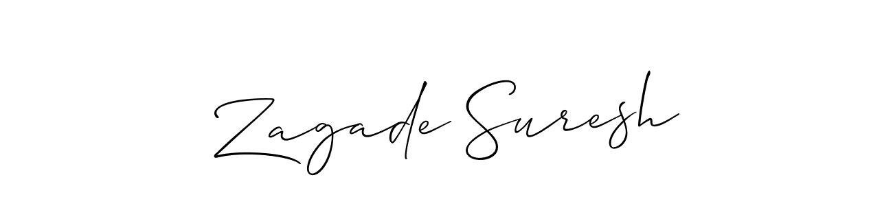 Use a signature maker to create a handwritten signature online. With this signature software, you can design (Allison_Script) your own signature for name Zagade Suresh. Zagade Suresh signature style 2 images and pictures png
