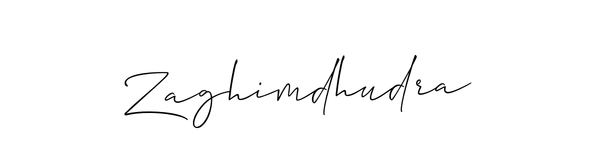 Use a signature maker to create a handwritten signature online. With this signature software, you can design (Allison_Script) your own signature for name Zaghimdhudra. Zaghimdhudra signature style 2 images and pictures png