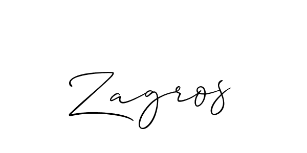 Make a beautiful signature design for name Zagros. With this signature (Allison_Script) style, you can create a handwritten signature for free. Zagros signature style 2 images and pictures png