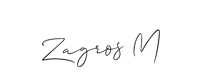 You should practise on your own different ways (Allison_Script) to write your name (Zagros M) in signature. don't let someone else do it for you. Zagros M signature style 2 images and pictures png