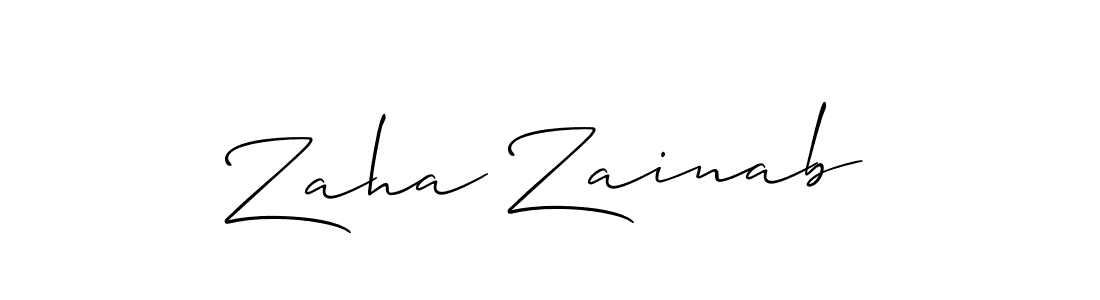 You should practise on your own different ways (Allison_Script) to write your name (Zaha Zainab) in signature. don't let someone else do it for you. Zaha Zainab signature style 2 images and pictures png