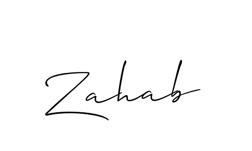 Allison_Script is a professional signature style that is perfect for those who want to add a touch of class to their signature. It is also a great choice for those who want to make their signature more unique. Get Zahab name to fancy signature for free. Zahab signature style 2 images and pictures png