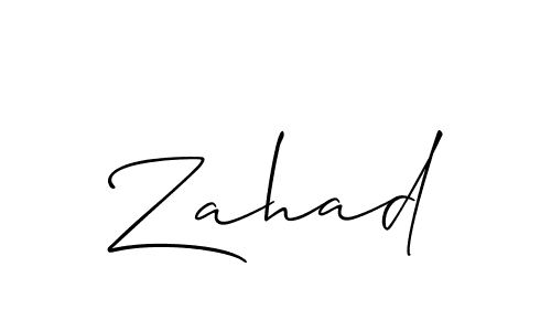 Also we have Zahad name is the best signature style. Create professional handwritten signature collection using Allison_Script autograph style. Zahad signature style 2 images and pictures png