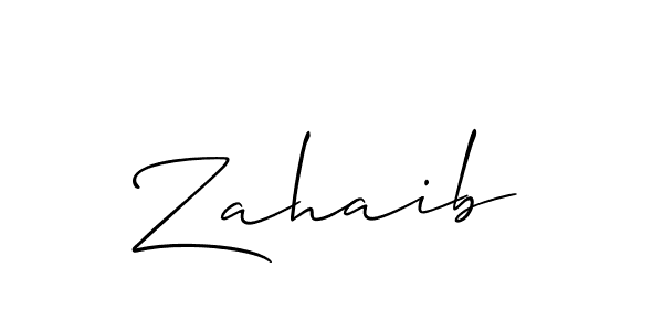 Also we have Zahaib name is the best signature style. Create professional handwritten signature collection using Allison_Script autograph style. Zahaib signature style 2 images and pictures png