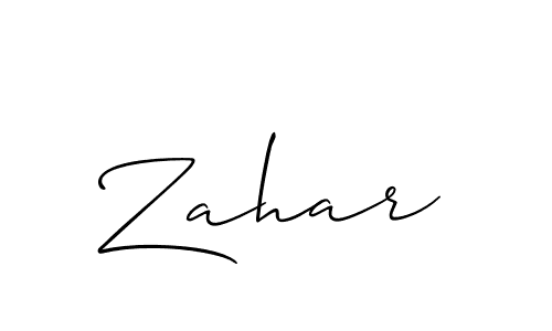 Allison_Script is a professional signature style that is perfect for those who want to add a touch of class to their signature. It is also a great choice for those who want to make their signature more unique. Get Zahar name to fancy signature for free. Zahar signature style 2 images and pictures png