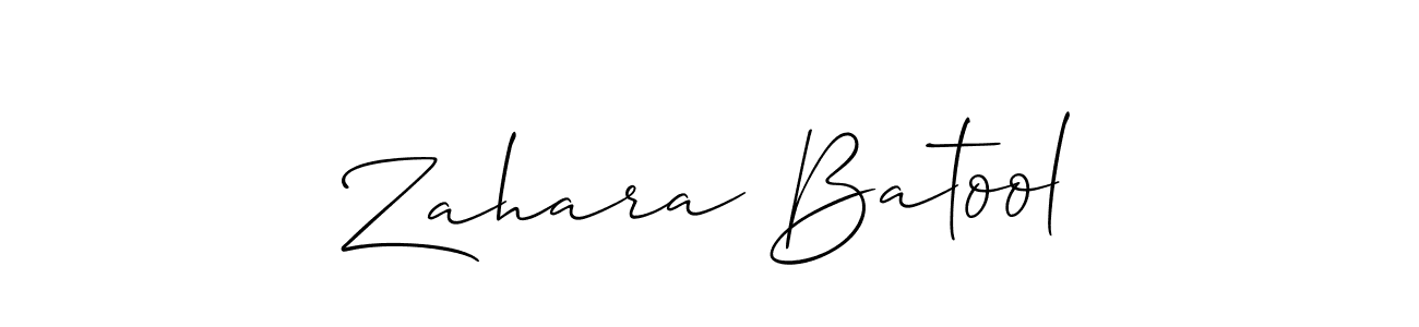 Best and Professional Signature Style for Zahara Batool. Allison_Script Best Signature Style Collection. Zahara Batool signature style 2 images and pictures png