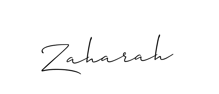 Zaharah stylish signature style. Best Handwritten Sign (Allison_Script) for my name. Handwritten Signature Collection Ideas for my name Zaharah. Zaharah signature style 2 images and pictures png