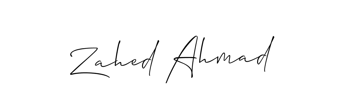 It looks lik you need a new signature style for name Zahed Ahmad. Design unique handwritten (Allison_Script) signature with our free signature maker in just a few clicks. Zahed Ahmad signature style 2 images and pictures png