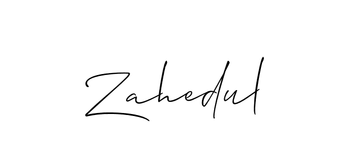 Make a beautiful signature design for name Zahedul. With this signature (Allison_Script) style, you can create a handwritten signature for free. Zahedul signature style 2 images and pictures png