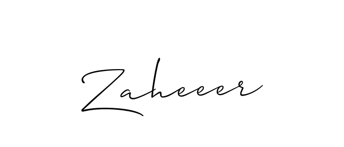 Also we have Zaheeer name is the best signature style. Create professional handwritten signature collection using Allison_Script autograph style. Zaheeer signature style 2 images and pictures png