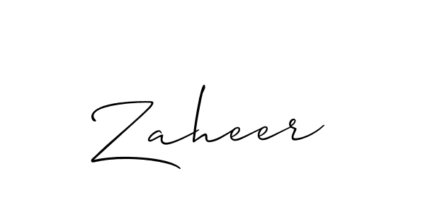 if you are searching for the best signature style for your name Zaheer. so please give up your signature search. here we have designed multiple signature styles  using Allison_Script. Zaheer signature style 2 images and pictures png