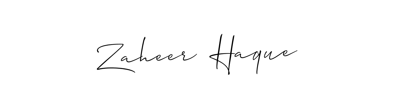 Design your own signature with our free online signature maker. With this signature software, you can create a handwritten (Allison_Script) signature for name Zaheer  Haque. Zaheer  Haque signature style 2 images and pictures png