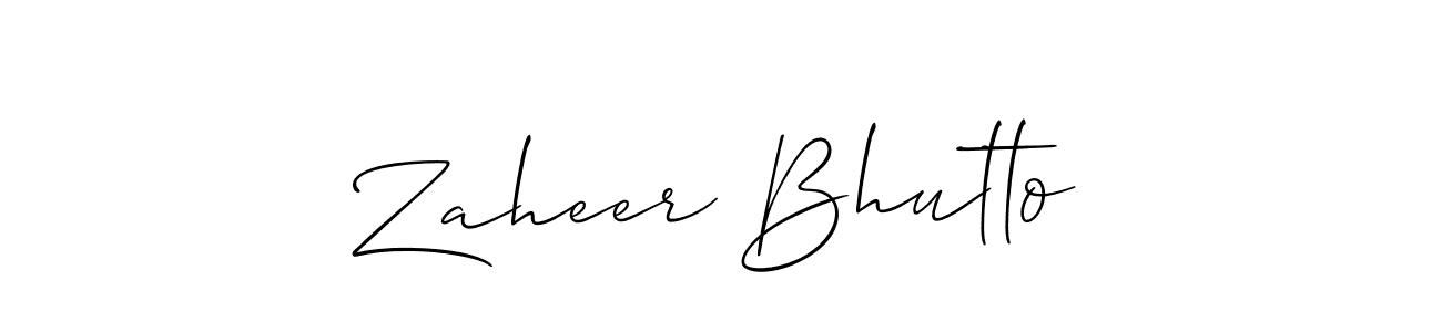 if you are searching for the best signature style for your name Zaheer Bhutto. so please give up your signature search. here we have designed multiple signature styles  using Allison_Script. Zaheer Bhutto signature style 2 images and pictures png