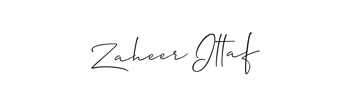 How to make Zaheer Iltaf signature? Allison_Script is a professional autograph style. Create handwritten signature for Zaheer Iltaf name. Zaheer Iltaf signature style 2 images and pictures png