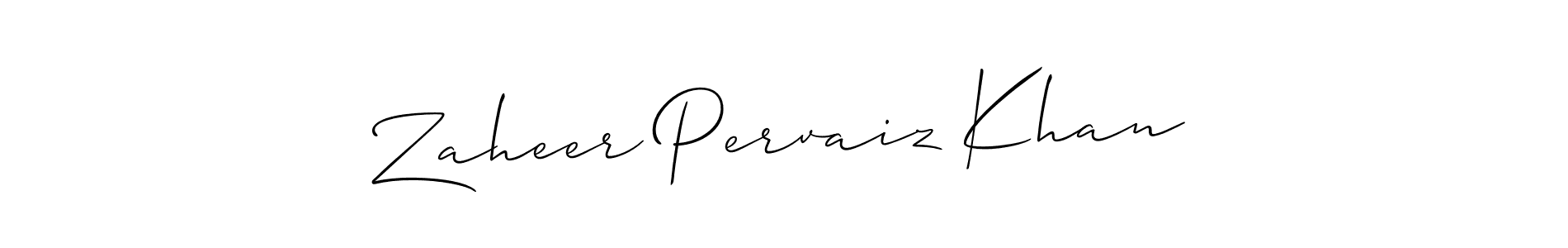 Also we have Zaheer Pervaiz Khan name is the best signature style. Create professional handwritten signature collection using Allison_Script autograph style. Zaheer Pervaiz Khan signature style 2 images and pictures png