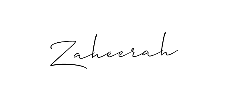 Allison_Script is a professional signature style that is perfect for those who want to add a touch of class to their signature. It is also a great choice for those who want to make their signature more unique. Get Zaheerah name to fancy signature for free. Zaheerah signature style 2 images and pictures png