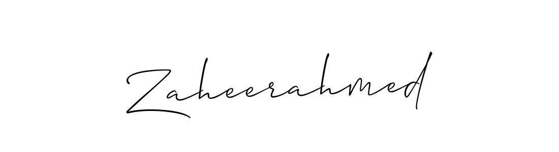 How to make Zaheerahmed name signature. Use Allison_Script style for creating short signs online. This is the latest handwritten sign. Zaheerahmed signature style 2 images and pictures png