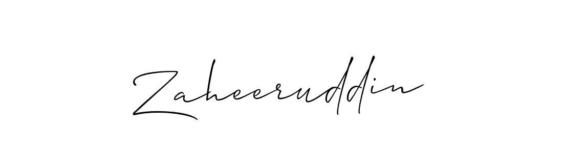 Make a beautiful signature design for name Zaheeruddin. With this signature (Allison_Script) style, you can create a handwritten signature for free. Zaheeruddin signature style 2 images and pictures png