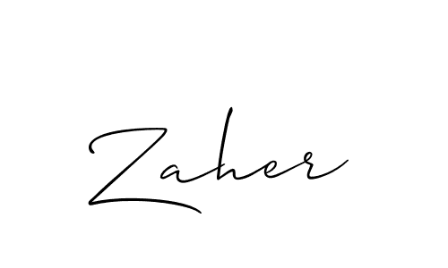 Best and Professional Signature Style for Zaher. Allison_Script Best Signature Style Collection. Zaher signature style 2 images and pictures png