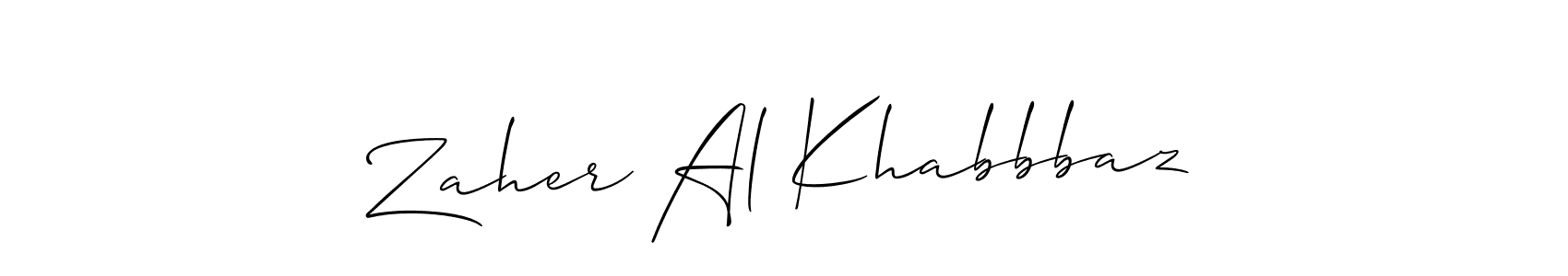 See photos of Zaher Al Khabbbaz official signature by Spectra . Check more albums & portfolios. Read reviews & check more about Allison_Script font. Zaher Al Khabbbaz signature style 2 images and pictures png