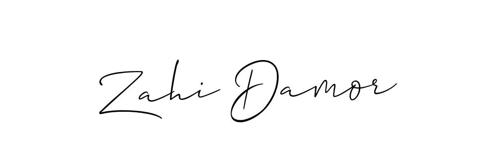 Zahi Damor stylish signature style. Best Handwritten Sign (Allison_Script) for my name. Handwritten Signature Collection Ideas for my name Zahi Damor. Zahi Damor signature style 2 images and pictures png