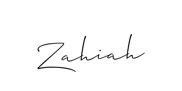 if you are searching for the best signature style for your name Zahiah. so please give up your signature search. here we have designed multiple signature styles  using Allison_Script. Zahiah signature style 2 images and pictures png