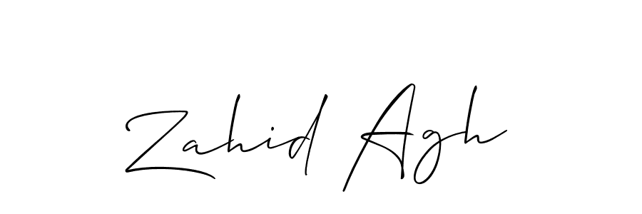 Best and Professional Signature Style for Zahid Agh. Allison_Script Best Signature Style Collection. Zahid Agh signature style 2 images and pictures png