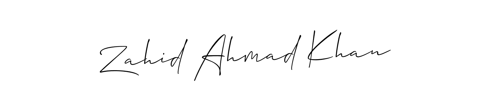 Design your own signature with our free online signature maker. With this signature software, you can create a handwritten (Allison_Script) signature for name Zahid Ahmad Khan. Zahid Ahmad Khan signature style 2 images and pictures png