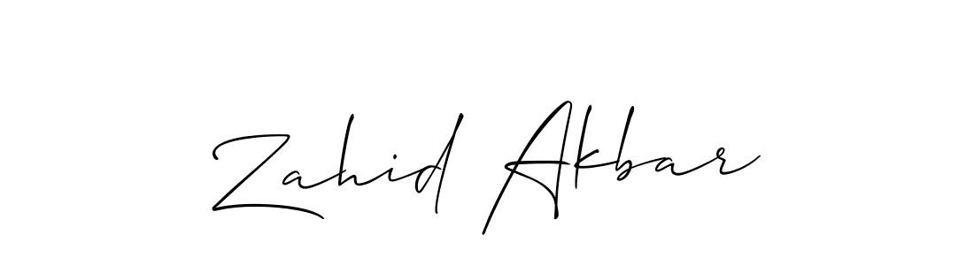 Use a signature maker to create a handwritten signature online. With this signature software, you can design (Allison_Script) your own signature for name Zahid Akbar. Zahid Akbar signature style 2 images and pictures png