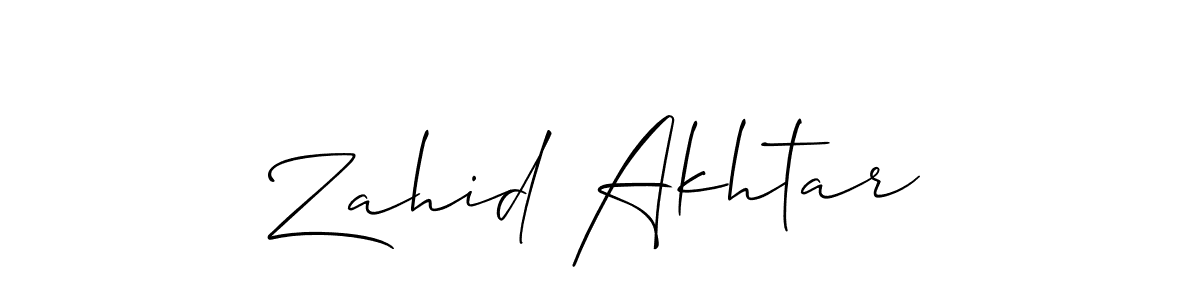 You should practise on your own different ways (Allison_Script) to write your name (Zahid Akhtar) in signature. don't let someone else do it for you. Zahid Akhtar signature style 2 images and pictures png