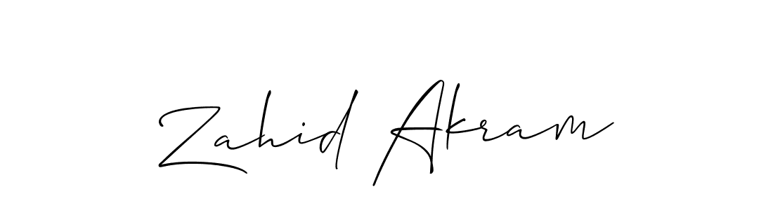 Use a signature maker to create a handwritten signature online. With this signature software, you can design (Allison_Script) your own signature for name Zahid Akram. Zahid Akram signature style 2 images and pictures png