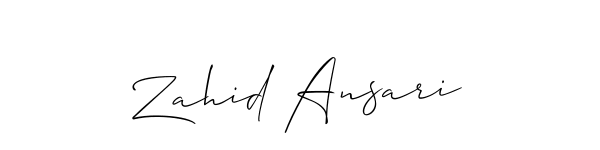 Use a signature maker to create a handwritten signature online. With this signature software, you can design (Allison_Script) your own signature for name Zahid Ansari. Zahid Ansari signature style 2 images and pictures png