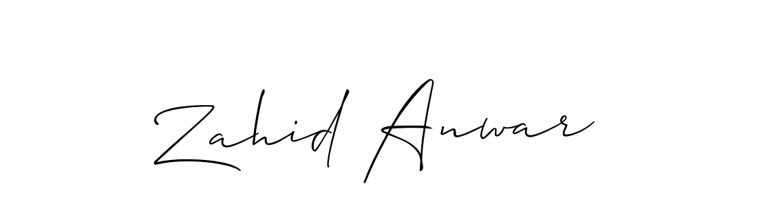 Best and Professional Signature Style for Zahid Anwar. Allison_Script Best Signature Style Collection. Zahid Anwar signature style 2 images and pictures png