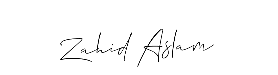 if you are searching for the best signature style for your name Zahid Aslam. so please give up your signature search. here we have designed multiple signature styles  using Allison_Script. Zahid Aslam signature style 2 images and pictures png