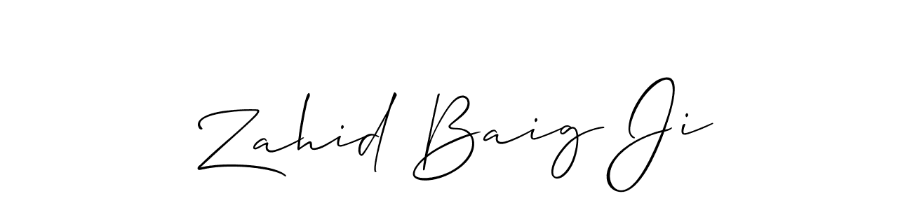 Make a beautiful signature design for name Zahid Baig Ji. Use this online signature maker to create a handwritten signature for free. Zahid Baig Ji signature style 2 images and pictures png