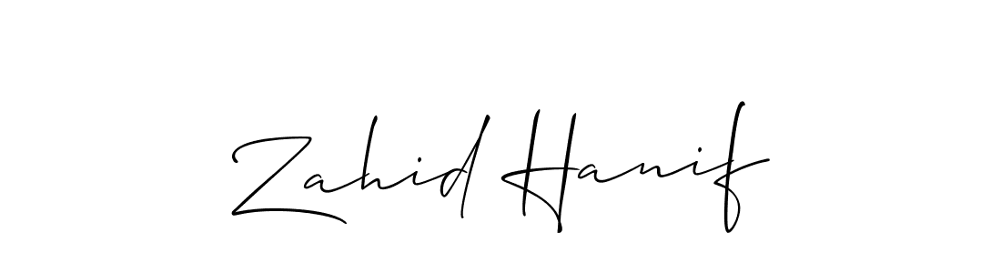Design your own signature with our free online signature maker. With this signature software, you can create a handwritten (Allison_Script) signature for name Zahid Hanif. Zahid Hanif signature style 2 images and pictures png