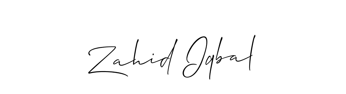 It looks lik you need a new signature style for name Zahid Iqbal. Design unique handwritten (Allison_Script) signature with our free signature maker in just a few clicks. Zahid Iqbal signature style 2 images and pictures png