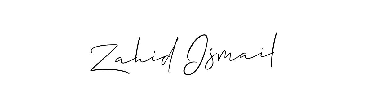 Allison_Script is a professional signature style that is perfect for those who want to add a touch of class to their signature. It is also a great choice for those who want to make their signature more unique. Get Zahid Ismail name to fancy signature for free. Zahid Ismail signature style 2 images and pictures png