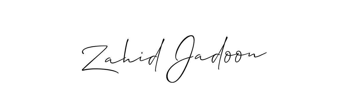 How to make Zahid Jadoon name signature. Use Allison_Script style for creating short signs online. This is the latest handwritten sign. Zahid Jadoon signature style 2 images and pictures png
