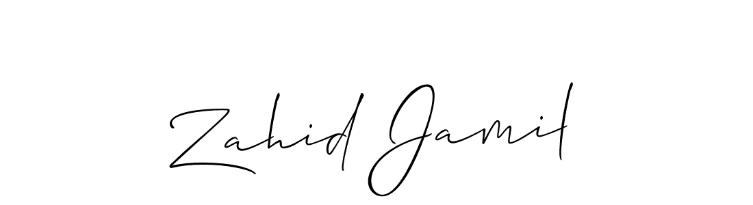 Create a beautiful signature design for name Zahid Jamil. With this signature (Allison_Script) fonts, you can make a handwritten signature for free. Zahid Jamil signature style 2 images and pictures png