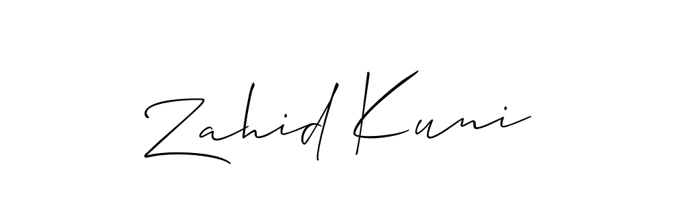 Zahid Kuni stylish signature style. Best Handwritten Sign (Allison_Script) for my name. Handwritten Signature Collection Ideas for my name Zahid Kuni. Zahid Kuni signature style 2 images and pictures png