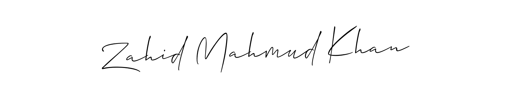 The best way (Allison_Script) to make a short signature is to pick only two or three words in your name. The name Zahid Mahmud Khan include a total of six letters. For converting this name. Zahid Mahmud Khan signature style 2 images and pictures png