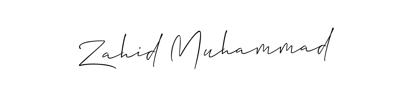 How to make Zahid Muhammad signature? Allison_Script is a professional autograph style. Create handwritten signature for Zahid Muhammad name. Zahid Muhammad signature style 2 images and pictures png